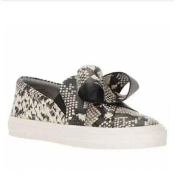 Nine  West ODIENELLA Leather Reptile Print Platform Shoes Black Size 8.5 - Picture 13 of 14